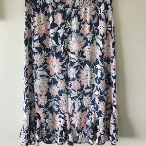 High Waisted Floral Skirt